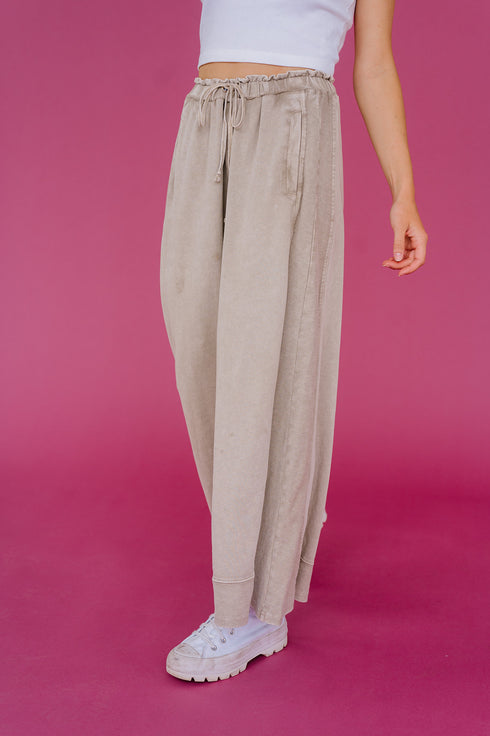 Loving Is Easy Lounge Pant// Stone *RESTOCKED*